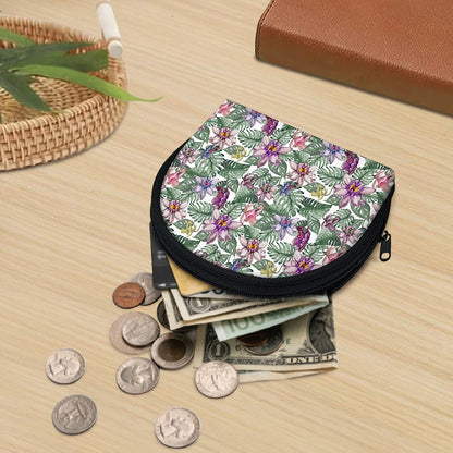 Tropical Cattleya Pattern Print Coin Purse