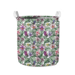 Tropical Cattleya Pattern Print Collapsible Laundry Basket