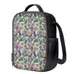 Tropical Cattleya Pattern Print Crossbody Lunch Bag