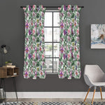 Tropical Cattleya Pattern Print Curtain