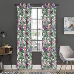 Tropical Cattleya Pattern Print Curtain