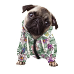Tropical Cattleya Pattern Print Dog Zip Up Hoodie