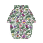 Tropical Cattleya Pattern Print Dog Zip Up Hoodie