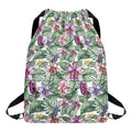 Tropical Cattleya Pattern Print Drawstring Backpack