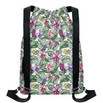 Tropical Cattleya Pattern Print Drawstring Backpack