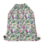 Tropical Cattleya Pattern Print Drawstring Bag