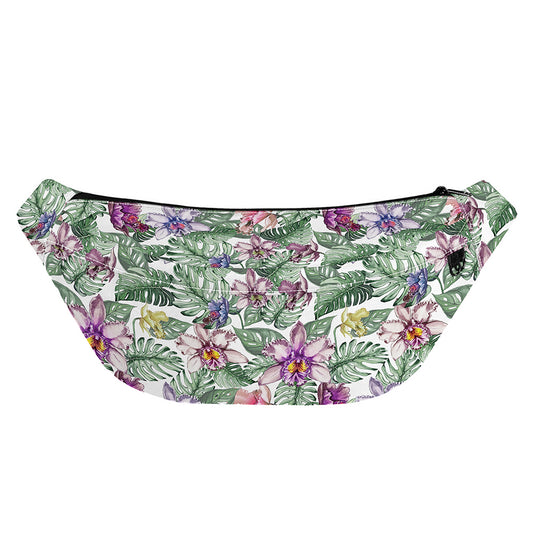 Tropical Cattleya Pattern Print Fanny Pack