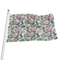 Tropical Cattleya Pattern Print Flag