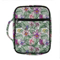 Tropical Cattleya Pattern Print Front Pocket Bible Bag