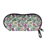 Tropical Cattleya Pattern Print Glasses Case