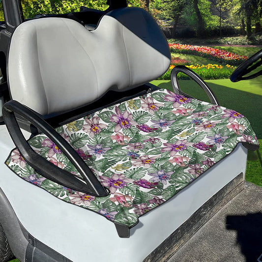 Tropical Cattleya Pattern Print Golf Cart Seat Cover