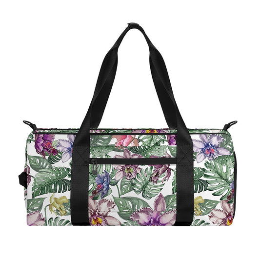 Tropical Cattleya Pattern Print Gym Bag