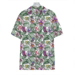 Tropical Cattleya Pattern Print Hawaiian Shirt