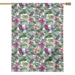 Tropical Cattleya Pattern Print House Flag