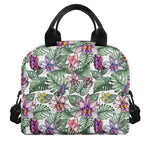 Tropical Cattleya Pattern Print Insulated Lunch Bag