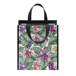 Tropical Cattleya Pattern Print Insulated Lunch Tote