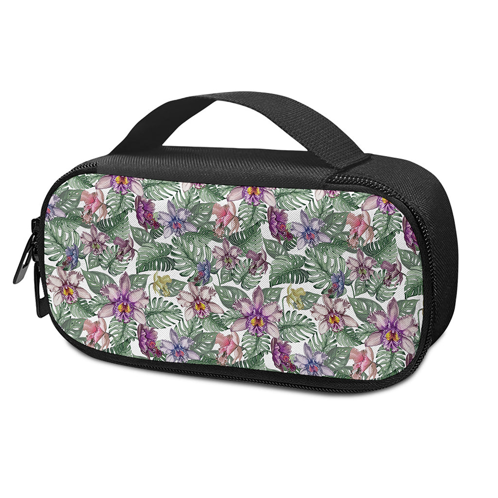 Tropical Cattleya Pattern Print Insulin Cooler Travel Case