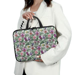Tropical Cattleya Pattern Print Laptop Sleeve With Handle