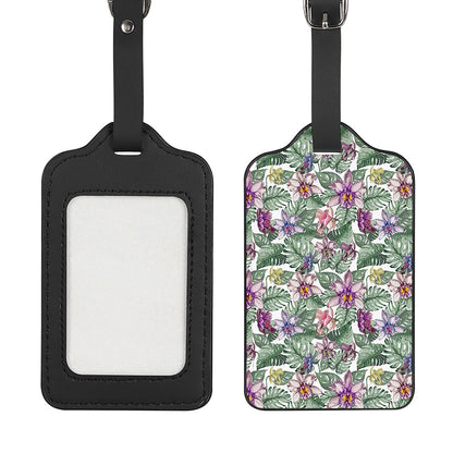 Tropical Cattleya Pattern Print Luggage Tag