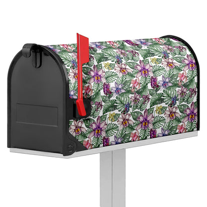 Tropical Cattleya Pattern Print Mailbox Cover