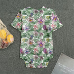Tropical Cattleya Pattern Print Men's Bodysuit