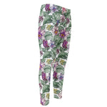 Tropical Cattleya Pattern Print Men's Compression Pants