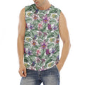 Tropical Cattleya Pattern Print Men's Fitness Tank Top