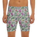 Tropical Cattleya Pattern Print Men's Long Boxer Briefs