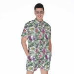 Tropical Cattleya Pattern Print Men's Rompers
