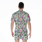 Tropical Cattleya Pattern Print Men's Rompers