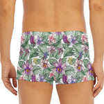 Tropical Cattleya Pattern Print Men's Short Boxer Briefs