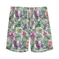 Tropical Cattleya Pattern Print Men's Athletic Shorts