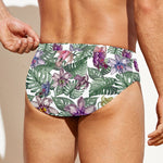 Tropical Cattleya Pattern Print Men's Swim Briefs
