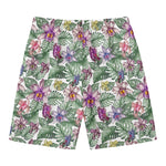 Tropical Cattleya Pattern Print Men's Swim Trunks