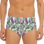 Tropical Cattleya Pattern Print Men's Triangle Swim Briefs