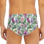 Tropical Cattleya Pattern Print Men's Triangle Swim Briefs