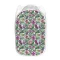 Tropical Cattleya Pattern Print Mesh Laundry Hamper