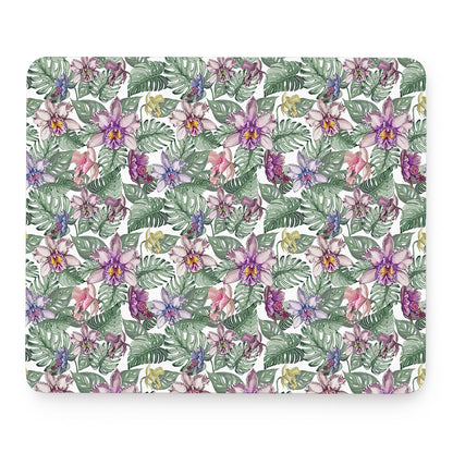 Tropical Cattleya Pattern Print Mouse Pad