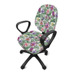 Tropical Cattleya Pattern Print Office Chair Cover