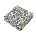 Tropical Cattleya Pattern Print Outdoor Seat Cushion Cover