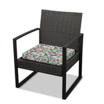 Tropical Cattleya Pattern Print Outdoor Seat Cushion Cover