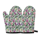 Tropical Cattleya Pattern Print Oven Mitts