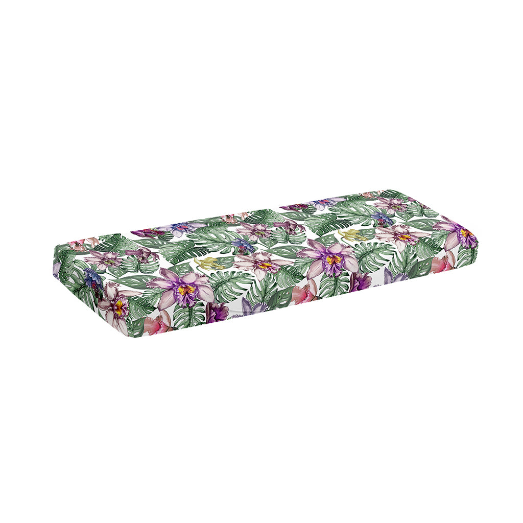 Tropical Cattleya Pattern Print Piano Keyboard Cover