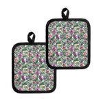 Tropical Cattleya Pattern Print Pot Holders