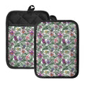 Tropical Cattleya Pattern Print Pot Holders With Pocket