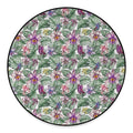 Tropical Cattleya Pattern Print Round Floor Mat