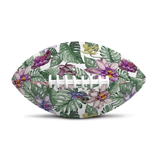 Tropical Cattleya Pattern Print Rugby Ball