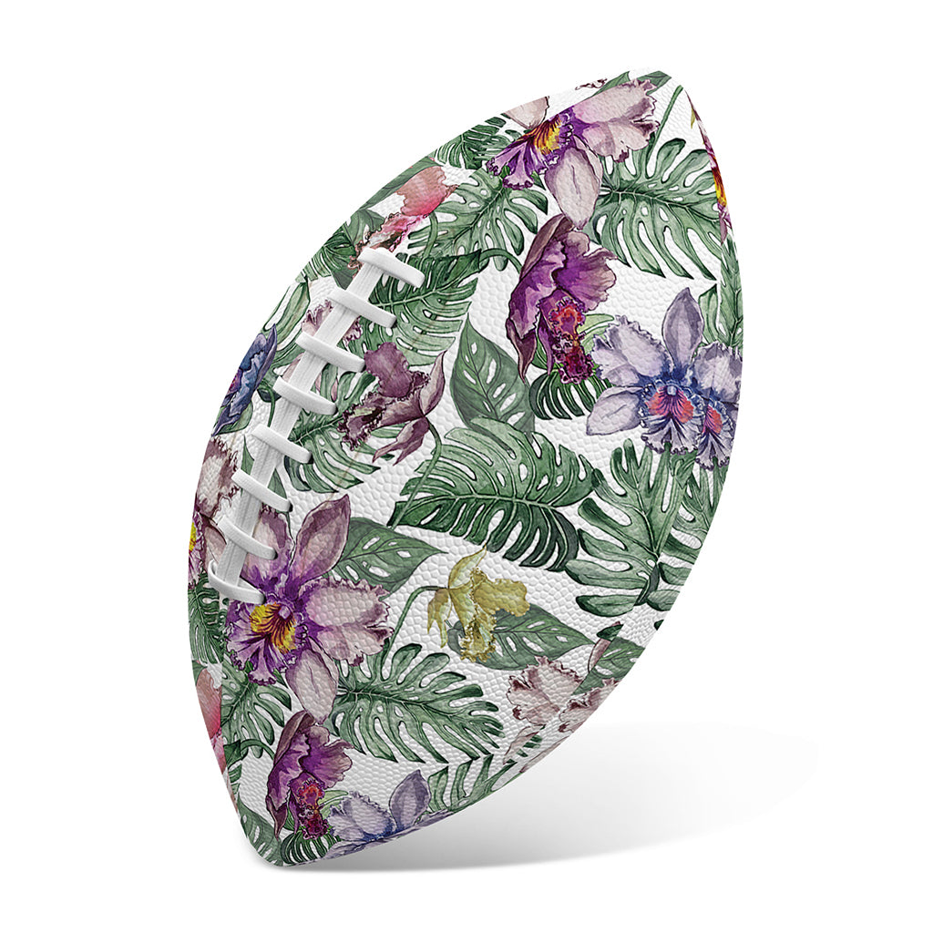 Tropical Cattleya Pattern Print Rugby Ball