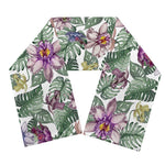 Tropical Cattleya Pattern Print Scarf