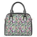 Tropical Cattleya Pattern Print Shoulder Handbag